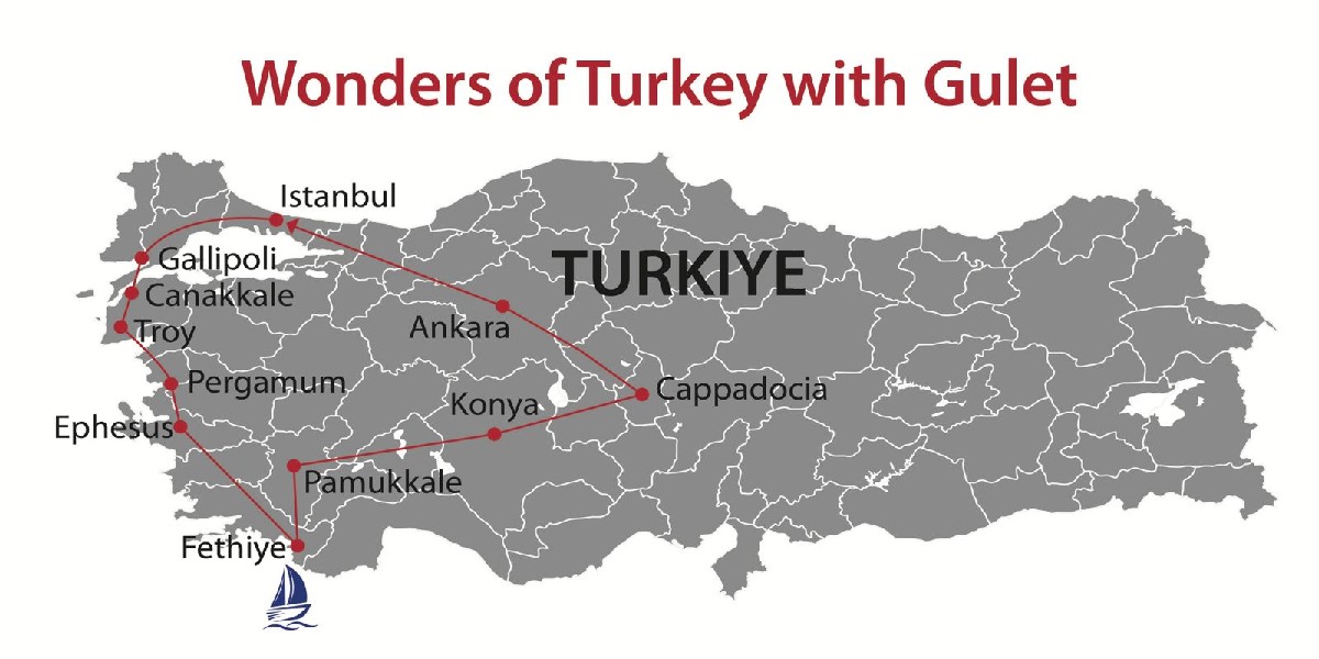 Wonders of Turkey With Gulet Tour